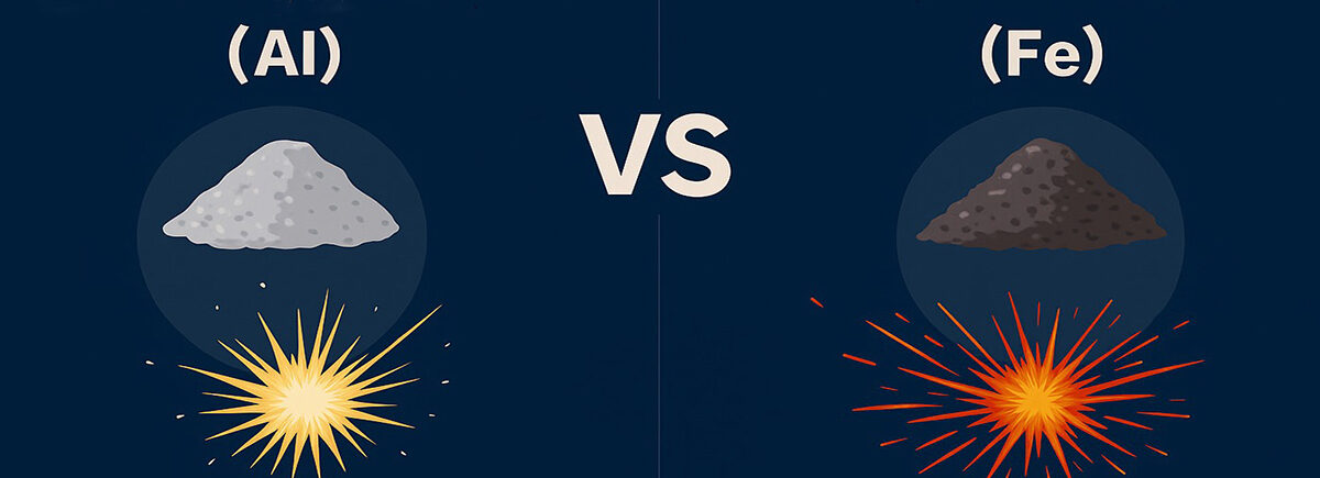 مقایسه پودر آهن با پودر آلومینیوم در پیروتکنیک