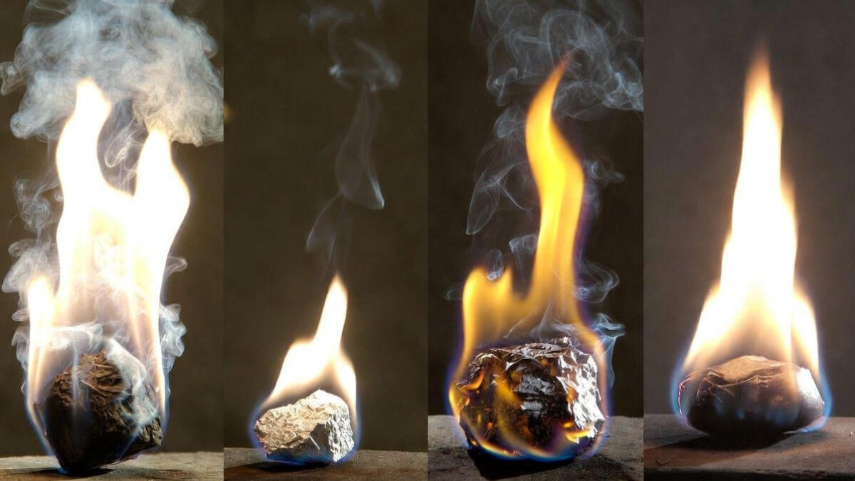 مقایسه سوخت‌های فلزی در پیروتکنیک: منیزیم، آلومینیوم، MgAl و تیتانیوم