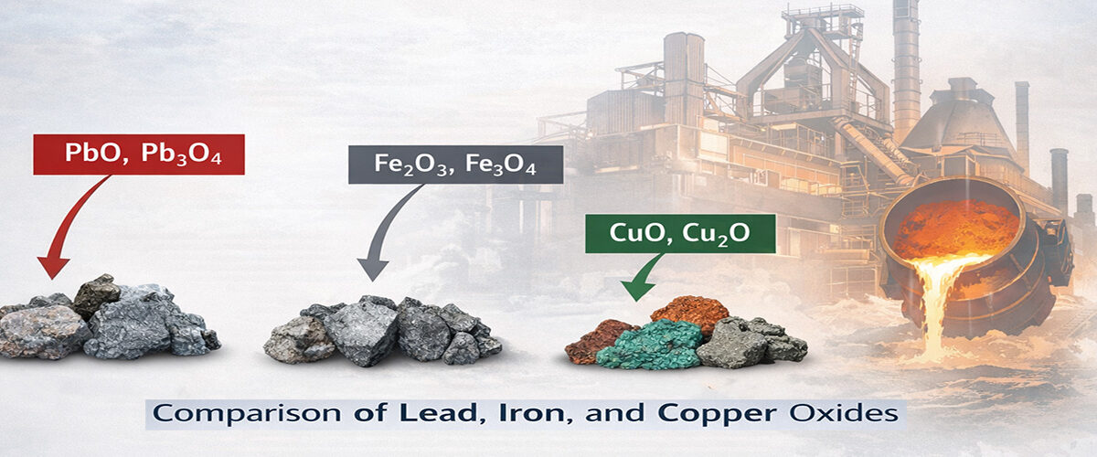 مقایسه اکسید سرب، آهن و مس در نمودار الینگهام