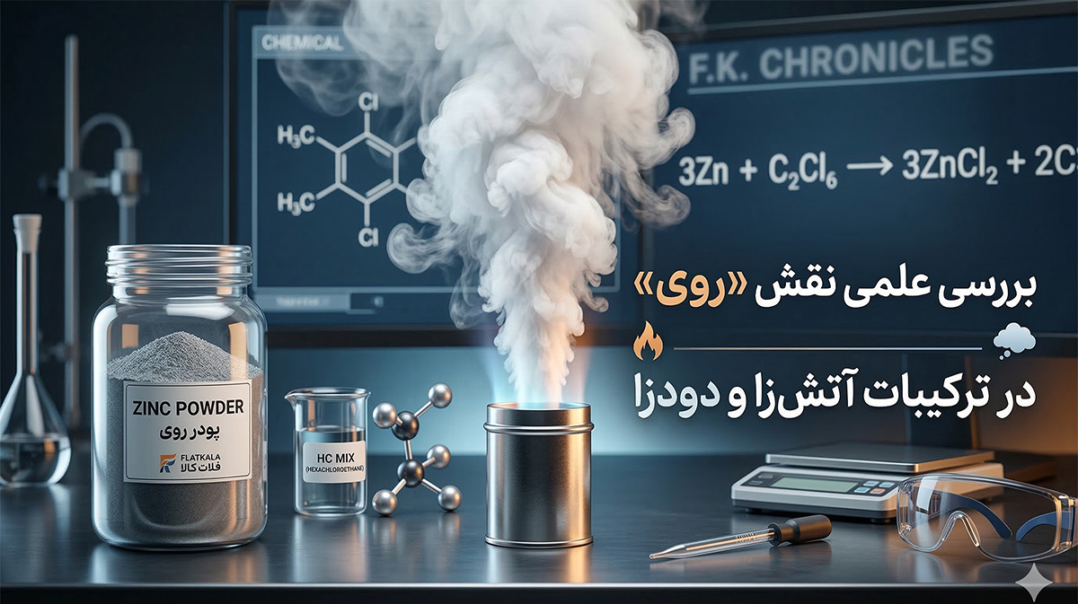 پیروتکنیک پودر روی؛ بررسی علمی نقش روی در ترکیبات آتش‌زا و دودزا